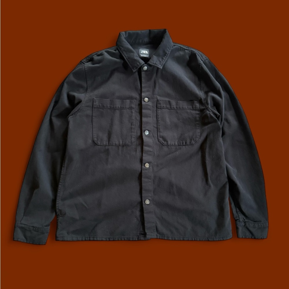 Zara Men's Black Button Shirt